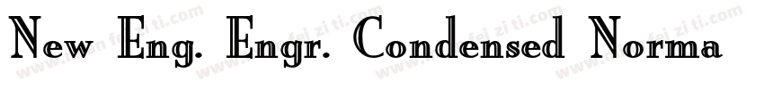 New Eng. Engr. Condensed Normal字体转换